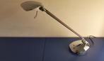 Desklamp chroom / walnoot, Ophalen of Verzenden, Gebruikt, Metaal, Minder dan 50 cm