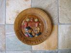 Oud bord - met spreuk - Oude liefde roest niet, Ophalen of Verzenden, Gebruikt