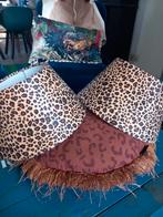 Leuke set van 2 lampenkappen met panterprint, Huis en Inrichting, Ophalen of Verzenden, Zo goed als nieuw, Bruin, Overige vormen