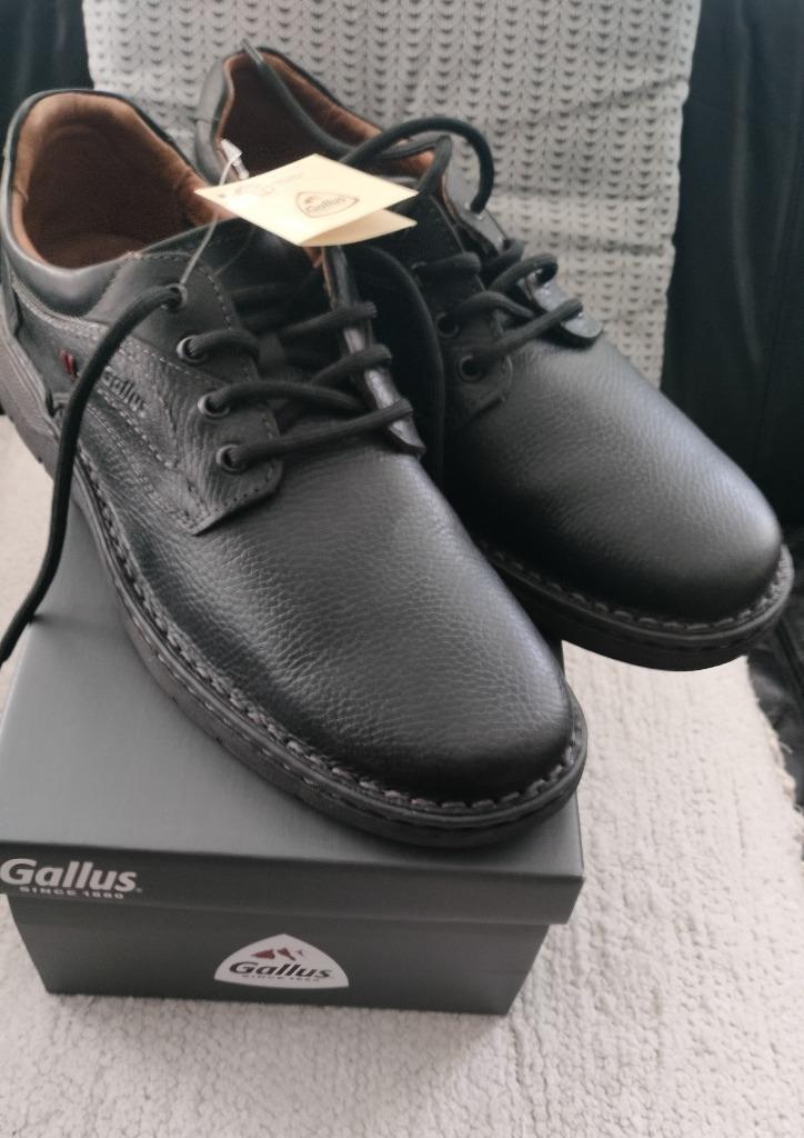 1 Paar nieuwe lederen Gallus Boston maat 45, Kleding | Heren, Schoenen, Nieuw, Veterschoenen, Zwart, Ophalen of Verzenden