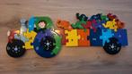 Houten Tractor Puzzel met Letters, Ophalen, 2 tot 4 jaar, 10 tot 50 stukjes, Zo goed als nieuw