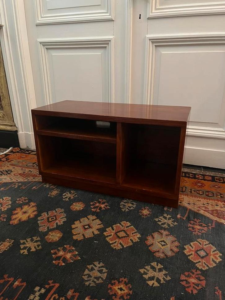 ORIGINELE VINTAGE PLATENKAST TV KAST MEUBEL MASSIEF HOUT 70, Antiek en Kunst, Antiek | Meubels | Kasten, Ophalen