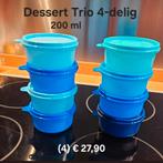 TUPPERWARE Dessert Trio-Quattro 200 ml (4) koelkast bewaren, Ophalen of Verzenden, Nieuw, Blauw