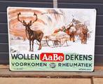 Pracht repro emaille reclame bord Wollen AaBe Dekens Tilburg, Verzamelen, Reclamebord, ., Nieuw, Ophalen of Verzenden
