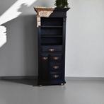 Buffetkast zwart/goud gerestyled 76x178x45, Huis en Inrichting, Ophalen, 25 tot 50 cm