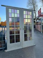 Set schuif / en-suite deuren met glas in lood 211x155cm., Ophalen