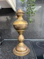 Antieke messing olielamp / petroleumlamp, Ophalen of Verzenden