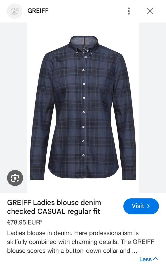 Greiff denim dames blouse maat 40, Kleding | Dames, Dames-kledingpakketten, Nieuw, Maat 38/40 (M), Ophalen of Verzenden