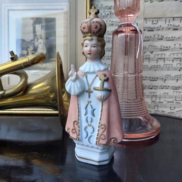 Lief biscuit beeld Kindje van Praag in roze, 16 cm beschikbaar voor biedingen