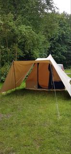 Katoenen Piramidetent met Grondzeil - Ruime Indeling, Caravans en Kamperen, Ophalen of Verzenden, Gebruikt, Tot en met 4