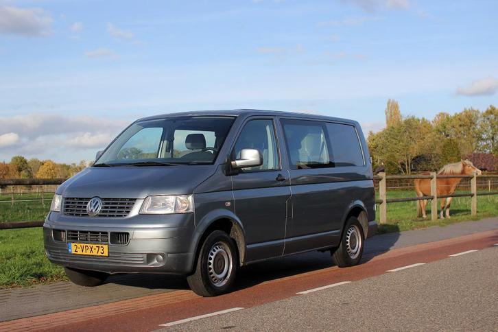 Dubbel Cabine - Volkswagen Transporter 2008 - VW T5 - MARGE, Auto's, Bestelauto's, Particulier, ABS, Airbags, Airconditioning