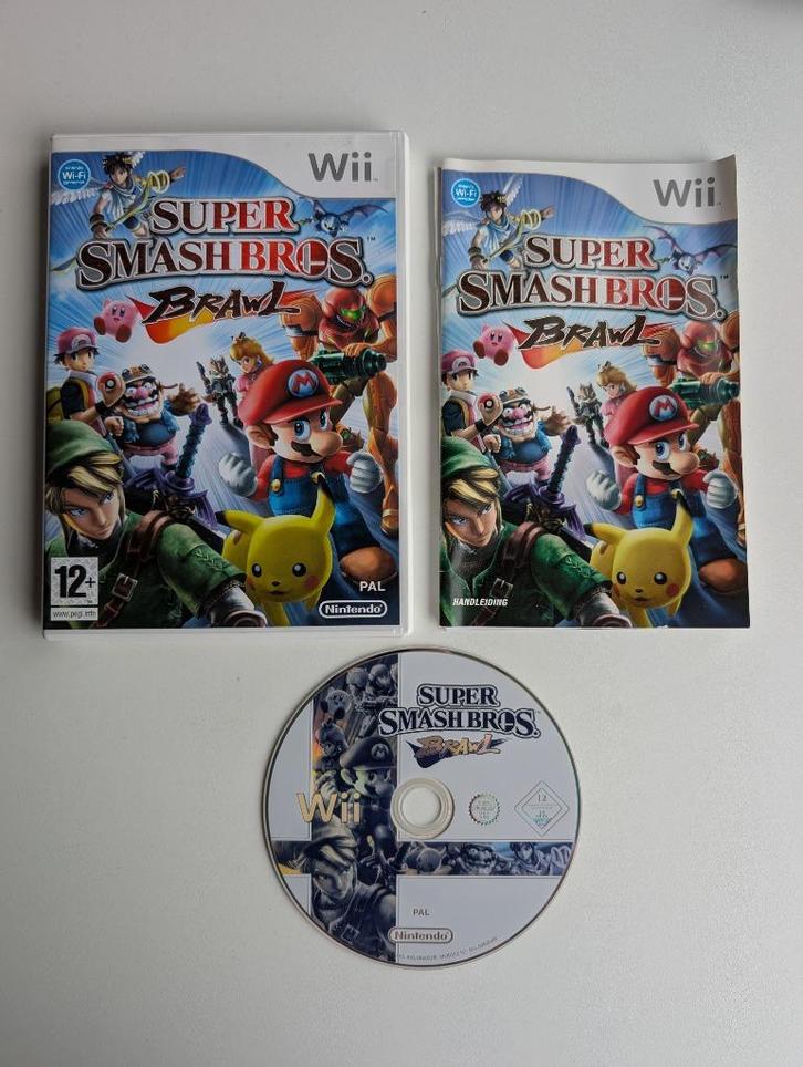 Super smash bros brawl Wii, Spelcomputers en Games, Games | Nintendo Wii, Zo goed als nieuw, Vechten, 3 spelers of meer, Vanaf 12 jaar