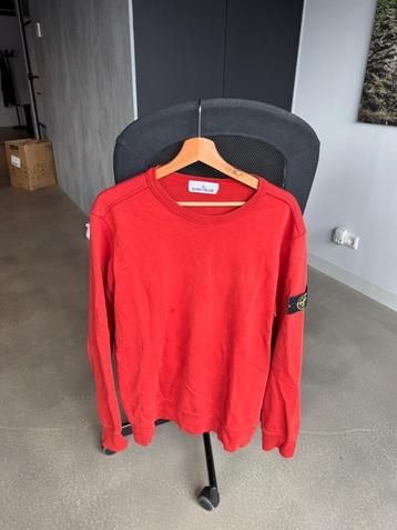 Stone Island sweater — rood/oranje, maat L beschikbaar voor biedingen