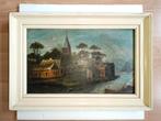Zeer mooi tafereel !! Olieverf op paneel.Gesigneerd., Antiek en Kunst, Kunst | Schilderijen | Klassiek, Ophalen of Verzenden
