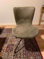 Bureaustoel donker groen suede Leen Bakker, Ophalen, Zo goed als nieuw, Groen, Bureaustoel