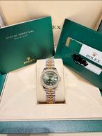 Rolex datejust 31mm olijfgroen bezet met diamanten origineel, Sieraden, Tassen en Uiterlijk, Horloges | Dames, Rolex, Gebruikt
