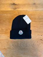 Zwarte Moncler Beanie, Ophalen of Verzenden, Zo goed als nieuw, One size fits all, Hoed