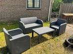 Tuinset (met kussens)- Wicker - 4 zitplaatsen, Ophalen, 4 zitplaatsen, Gebruikt, Wicker