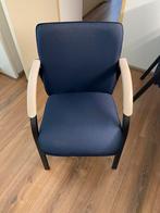 4 Degelijke stoelen met blauwe bekleding, Ophalen, Gebruikt, Blauw, Vier