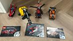 Lego technic: boot, helicopter, raceauto en graafmachine, Kinderen en Baby's, Complete set, Gebruikt, Ophalen of Verzenden, Lego