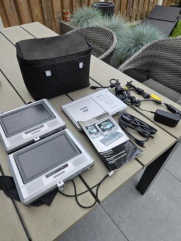 Zgan draagbare DVD-speler set met 2 schermen voor auto of th beschikbaar voor biedingen