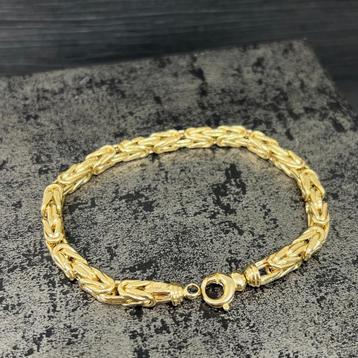 Prachtige 14k gouden dikke koningsarmband 5.7 mm beschikbaar voor biedingen