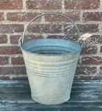 Brocante oud zinken emmer, Antiek en Kunst, Curiosa en Brocante, Verzenden