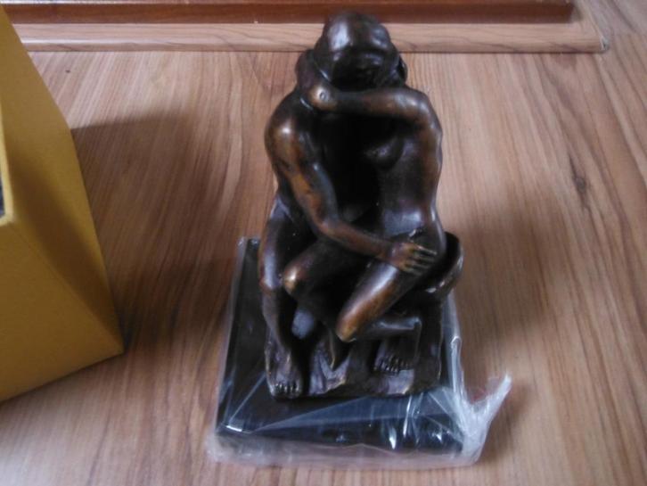 Replica in brons van De Kus naar het origineel van Rodin, Verzamelen, Beelden en Beeldjes, Nieuw, Mens, Verzenden