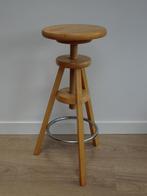 Houten atelier kruk draaikruk, Ophalen, Gebruikt, Hout