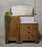 Antieke brocante Art Deco dressoir marmer blad vintage kast, Ophalen of Verzenden