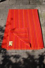 Wollen deken oranje rood gestreept, Zaalberg, Huis en Inrichting, Woonaccessoires | Plaids en Woondekens, Ophalen of Verzenden