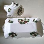 Royal worchester  /spode bonbon en cakeschaaltje  aardbeien, Huis en Inrichting, Ophalen of Verzenden, Zo goed als nieuw, Overige stijlen
