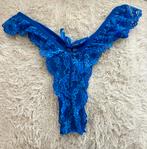 Blauwe string maat l, Kleding | Dames, Ondergoed en Lingerie, Verzenden, Blauw, String
