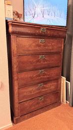 Ladekast wortelfineer, 6 lades, Ophalen, Gebruikt, 100 tot 150 cm, 5 laden of meer