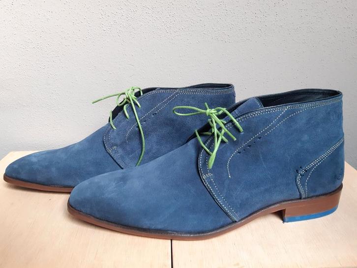 Nieuw McGregor -blauw suède leer- mt 44-geheel leer gevoerd-, Kleding | Heren, Schoenen, Zo goed als nieuw, Blauw, Ophalen of Verzenden