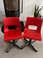 Vintage Phillipus Desing stoeltjes - rood, zithoogte 32cm, Huis en Inrichting, Fauteuils, Ophalen, Minder dan 50 cm, Gebruikt