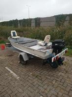 Aluminium Visboot met trailer., Ophalen, Geen motor, Gebruikt, Aluminium