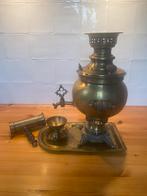 Perzische messing samovar met theeglazen, Antiek en Kunst, Ophalen