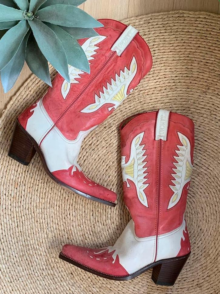 Sancho hoge cowboylaarzen 39 western boots laarzen hak, Kleding | Dames, Schoenen, Zo goed als nieuw, Hoge laarzen, Roze, Ophalen of Verzenden