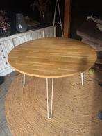 Woood Eettafel - Eiken, 120cm, Hairpin Poten, Huis en Inrichting, Tafels | Eettafels, Ophalen, Gebruikt, Rond, 100 tot 150 cm