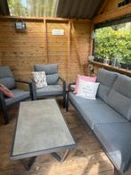 Mooie loungeset met tafel ( nieuw ), 4 zitplaatsen, Ophalen of Verzenden, Loungeset, Bank