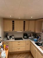 Gebruikte houten keuken met apparatuur, Ophalen, Gebruikt, Bruin, Hoekkeuken