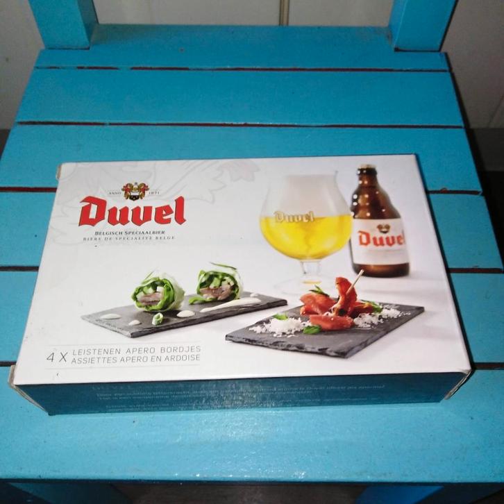 Duvel leistenen bordjes, Verzamelen, Biermerken, Zo goed als nieuw, Overige typen, Duvel, Ophalen