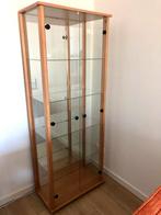 Glazen vitrinekast, Huis en Inrichting, Kasten | Vitrinekasten, Ophalen, Gebruikt, 50 tot 100 cm, 150 tot 200 cm
