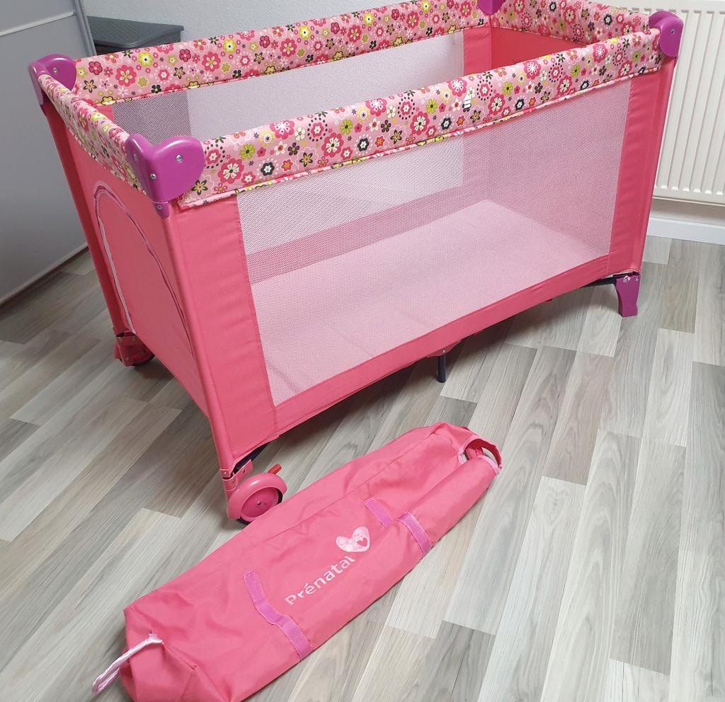 Roze Prenatal Campingbed / box, Kinderen en Baby's, Babywiegjes en Ledikanten, Ophalen of Verzenden, Zo goed als nieuw, Reisbedje