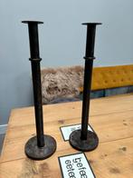 2 stuks robuust stalen kandelaars industrialistisch, Huis en Inrichting, Woonaccessoires | Kandelaars en Kaarsen, Ophalen of Verzenden