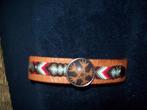 Leren Armband met drukknoopjes, Sieraden, Tassen en Uiterlijk, Ophalen of Verzenden, Zo goed als nieuw, Met bedels of kralen, Overige kleuren
