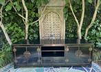 Chinese tv kast Chinees dressoir asian zwart China, Verburgt Vintage, Gebruikt, 150 tot 200 cm, Ophalen of Verzenden
