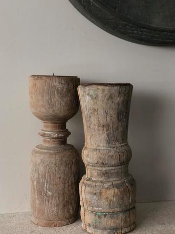 Set oosterse baluster kandelaars India sober sleets beschikbaar voor biedingen