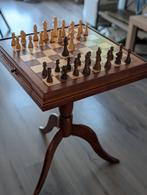 Elegante Schaaktafel met Compleet Schaakspel, Hobby en Vrije tijd, Gezelschapsspellen | Bordspellen, Een of twee spelers, Verzenden